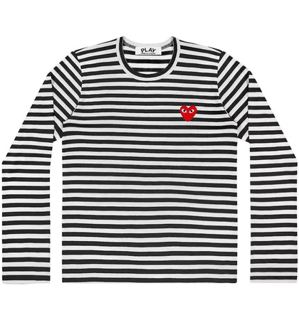 Comme des Garcons Play Striped Long Sleeve T-shirt Black/White - authentic Comme des Garcons PLAY apparel