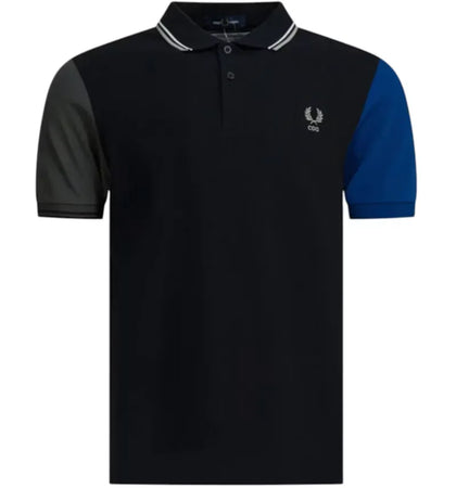 Comme des Garcons x Fred Perry Button-Down Polo Shirt Black - authentic Comme des Garcons apparel