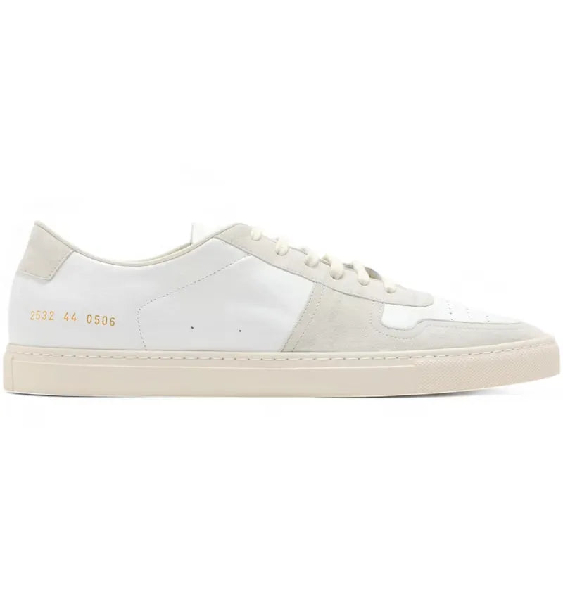 Common Projects BBall Low White Leather Suede - vue 360