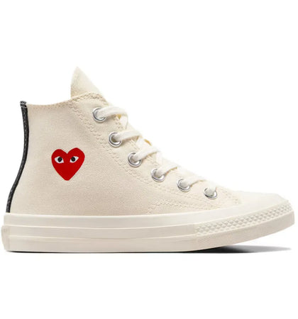 Converse Chuck Taylor All Star 70 Hi Comme des Garcons PLAY Single Heart Milk (PS) - authentic Converse sneakers