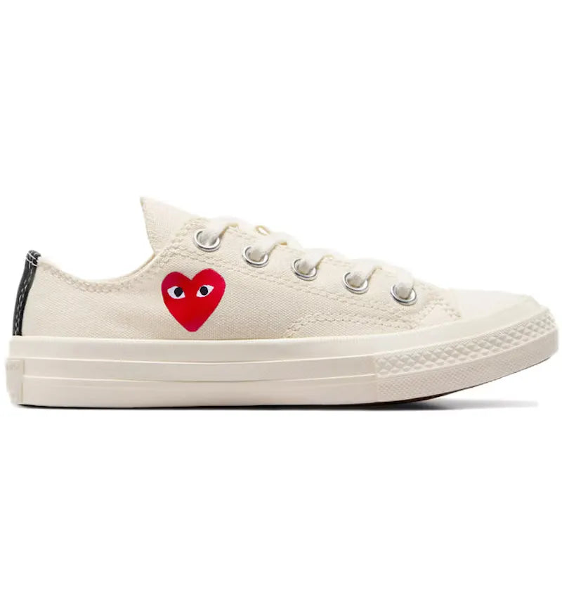 Converse Chuck Taylor All Star 70 Ox Comme des Garcons PLAY Single Heart Milk (PS) - vue 360