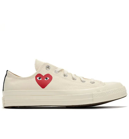 Converse Chuck Taylor All Star 70 Ox Comme des Garcons PLAY Single Heart Milk - authentic Converse sneakers