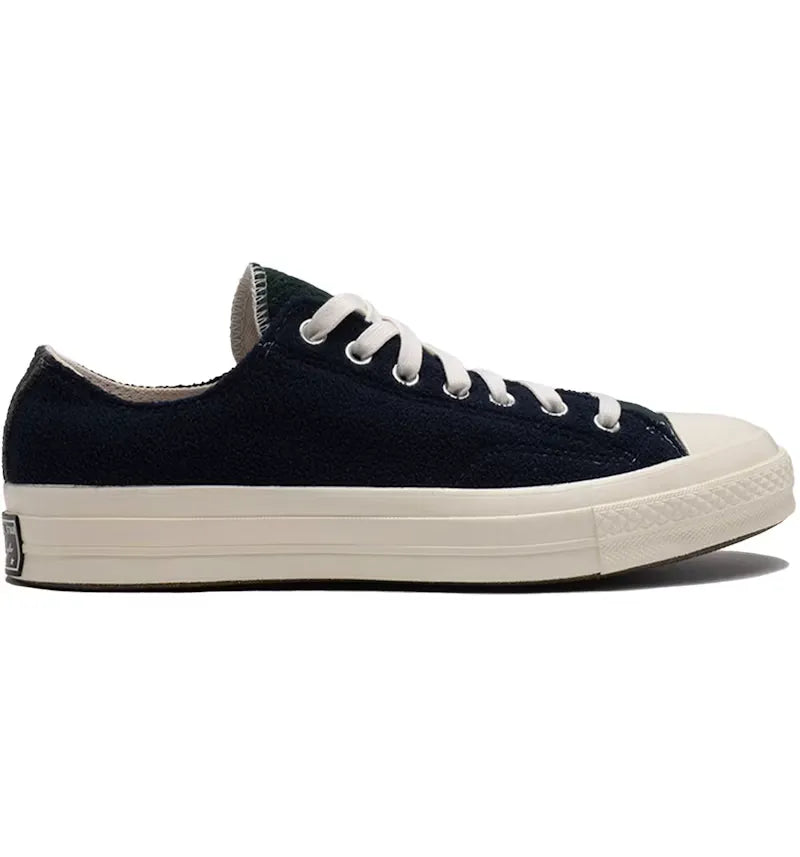 Converse Chuck Taylor All Star 70 Ox Renew Upcycled Fleece Black Blue Green - vue 360