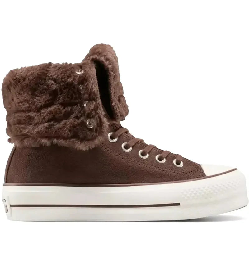 Converse Chuck Taylor All Star Fold Over Hi Totally Fudged (Women's) - vue 360