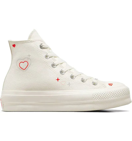 Converse Chuck Taylor All Star Lift Hi Y2K Heart Egret (Women's) - authentic Converse sneakers