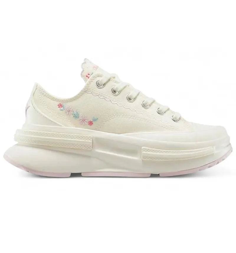 Converse Run Star Legacy CX Ox Egret Summit Pink Floral Embroidery - vue 360