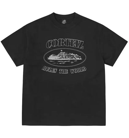 Corteiz Reflective Alcatraz Tee Triple Black - authentic Corteiz product