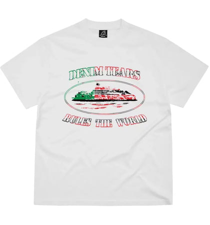 Corteiz x Denim Tears Cortears OG Alcatraz Tee White - authentic Corteiz product
