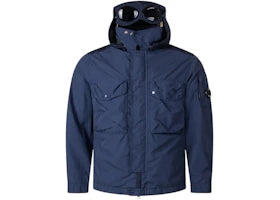 Flatt Nylon Mixed Goggle Overshirt Midnight Navy