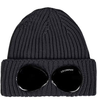 C.P. Company Cotton Goggle Beanie Dark Fog Grey