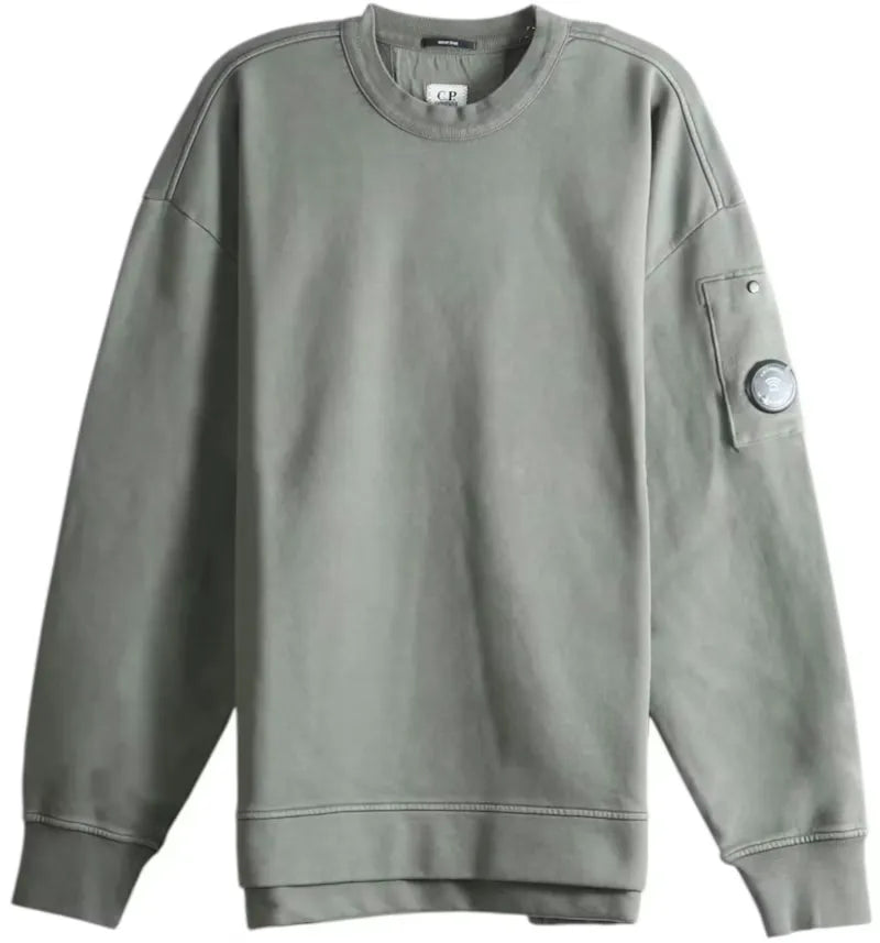 C.P. Company Crewneck Lens Sweatshirt Castor Gray - vue 360