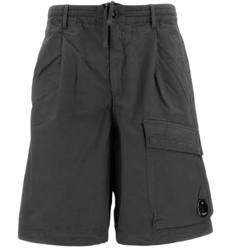 C.P. Company Micro-Reps Boxy Lens Shorts Black - vue 360