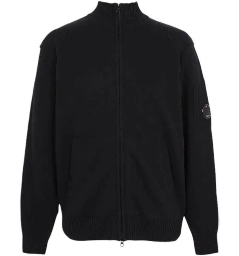 C.P. Company Zip Up Cardigan Black - vue 360