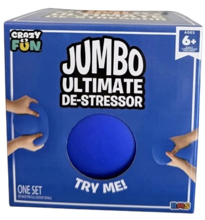 Crazy Fun Jumbo Ultimate DeStressor Squishy Fidget Toy Blue - authentic Crazy Fun product