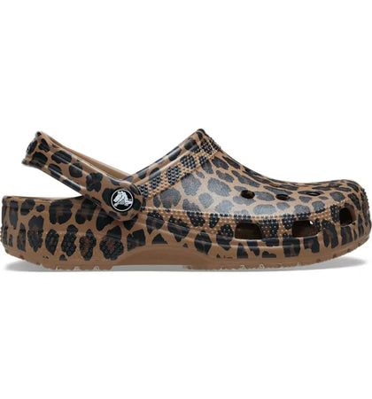 Crocs Classic Animal Clog Leopard Sepia (Women's) - authentic Crocs sneakers