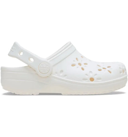 Crocs Classic Floral Cut-Out Clog Chalk (TD) - authentic Crocs sneakers