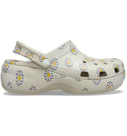 Crocs Classic Platform Floral Clog Meteor (Women's) - authentic Crocs sneakers