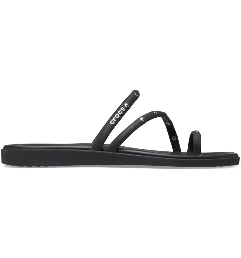 Crocs Miami Toe Loop Studded Sandal Black (Women's) - vue 360