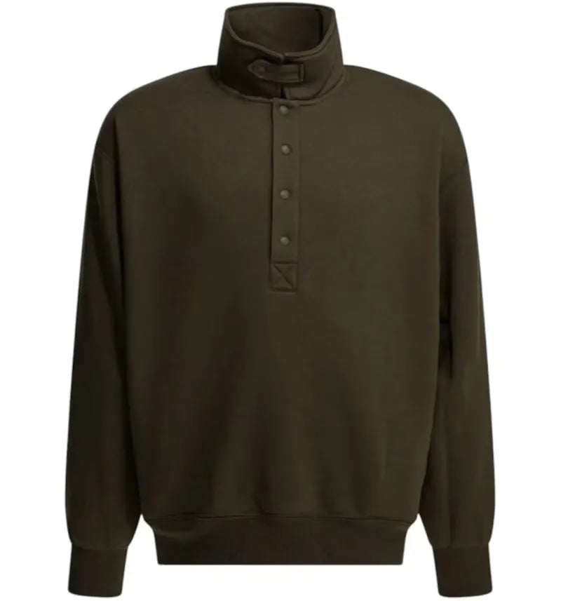 Daiwa Pier 39 Half Button Closure Sweatshirt Brown - vue 360