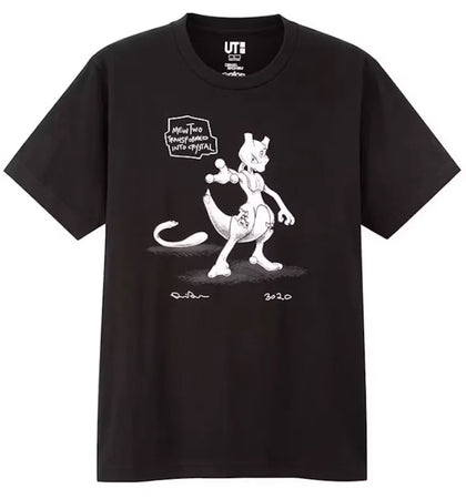 Daniel Arsham x Pokemon x Uniqlo Crystal MewTwo Tee Black - authentic Daniel Arsham product
