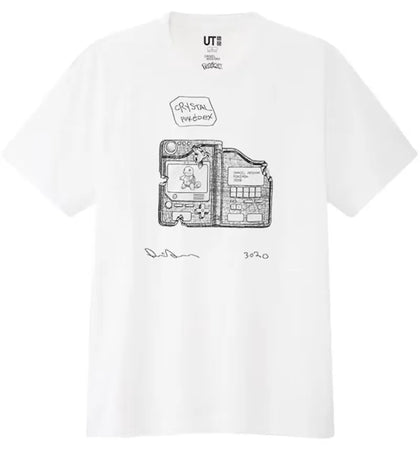 Daniel Arsham x Pokemon x Uniqlo Crystal Pokedex Tee White - authentic Daniel Arsham product
