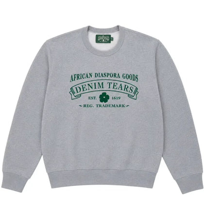 Denim Tears ADG Crewneck Grey Green - authentic Denim Tears product