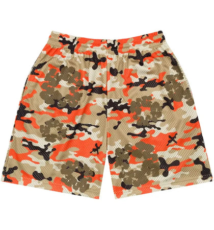 Denim Tears Camo Cotton Wreath Mesh Shorts Brown - authentic Denim Tears apparel
