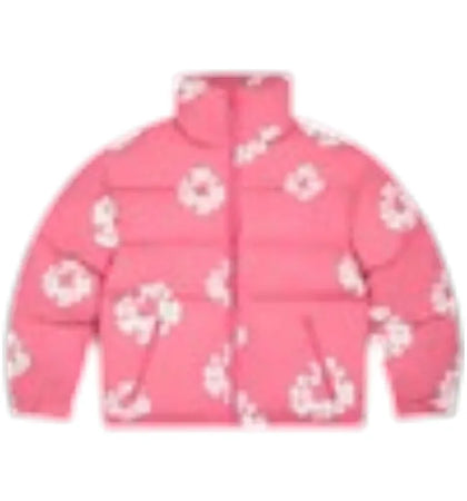 Denim Tears Cotton Wreath Puffer Jacket Pink - authentic Denim Tears apparel