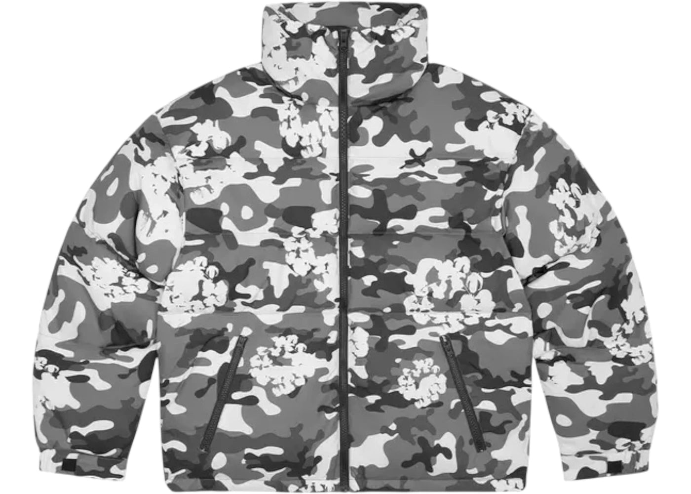 Denim Tears Cotton Wreath Puffer Jacket White Camo - vue secondaire A