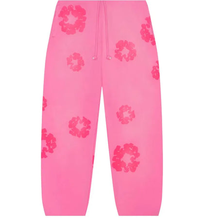 Denim Tears Mono Cotton Wreath Sweatpants Pink - authentic Denim Tears apparel