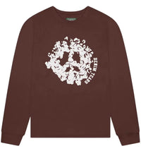 Denim Tears Peace Wreath Long Sleeve Tee Brown