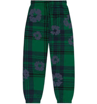 Denim Tears Plaid Cotton Wreath Sweatpants Green