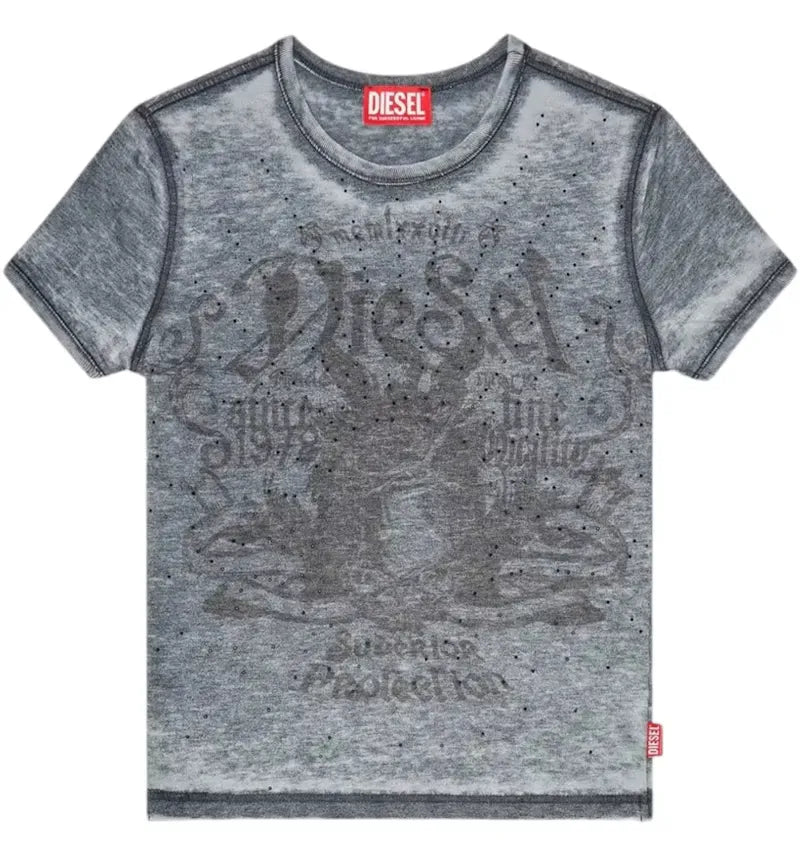 Diesel T-Uncuties-Long-AA3 T-Shirt Blue/Grey - vue 360