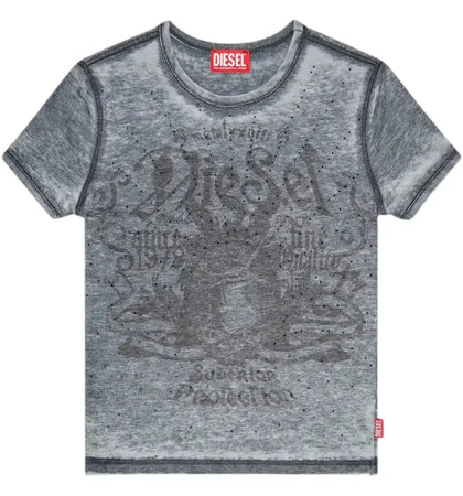 Diesel T-Uncuties-Long-AA3 T-Shirt Blue/Grey - authentic Diesel apparel