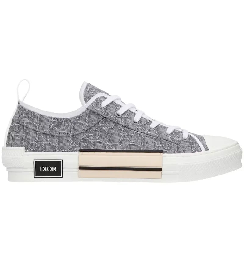 Dior B23 Low Top Ruthenium Metallic Thread Dior Oblique Jacquard - vue 360