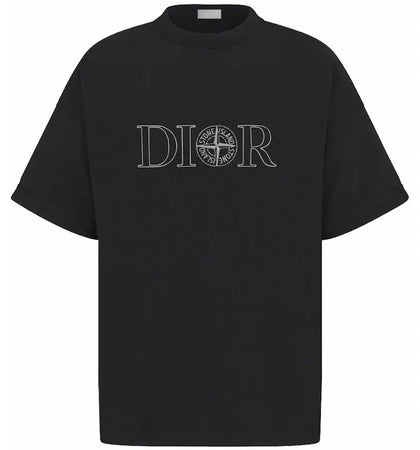 Dior x Stone Island Oversized Fit T-Shirt Black - authentic Dior apparel