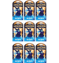Disney Lorcana TCG The First Chapter Maleficent Sinister Sleeved Booster Pack 9x Lot
