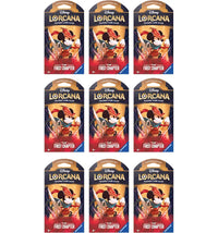 Disney Lorcana TCG The First Chapter Mickey Mouse Brave Little Tailor Sleeved Booster Pack 9x Lot