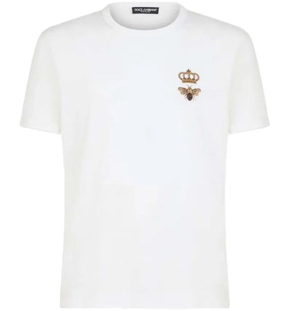 Dolce & Gabbana Cotton French Wire Embellishment T-shirt White - authentic Dolce & Gabbana apparel