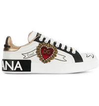 Dolce & Gabbana Portofino Embroidered White Heart (Women's)
