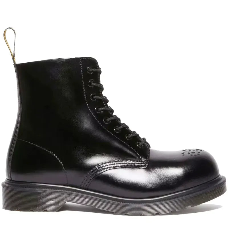 Dr. Martens 1460 Analine Leather Steel Toe Boots Black - vue 360