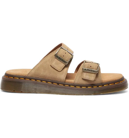 Dr. Martens Josef Suede Slide Sandals Savannah Tan Bronx Suede - authentic Dr. Martens sneakers