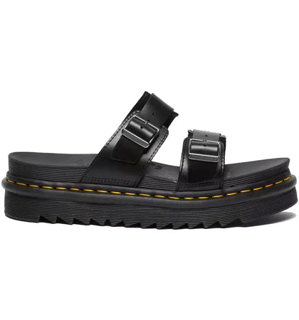 Dr. Martens Myles Brando Leather Buckle Slide Sandal Black - authentic Dr. Martens sneakers