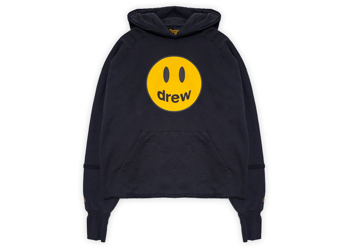 drew house deconstructed mascot hoodie black - vue 360