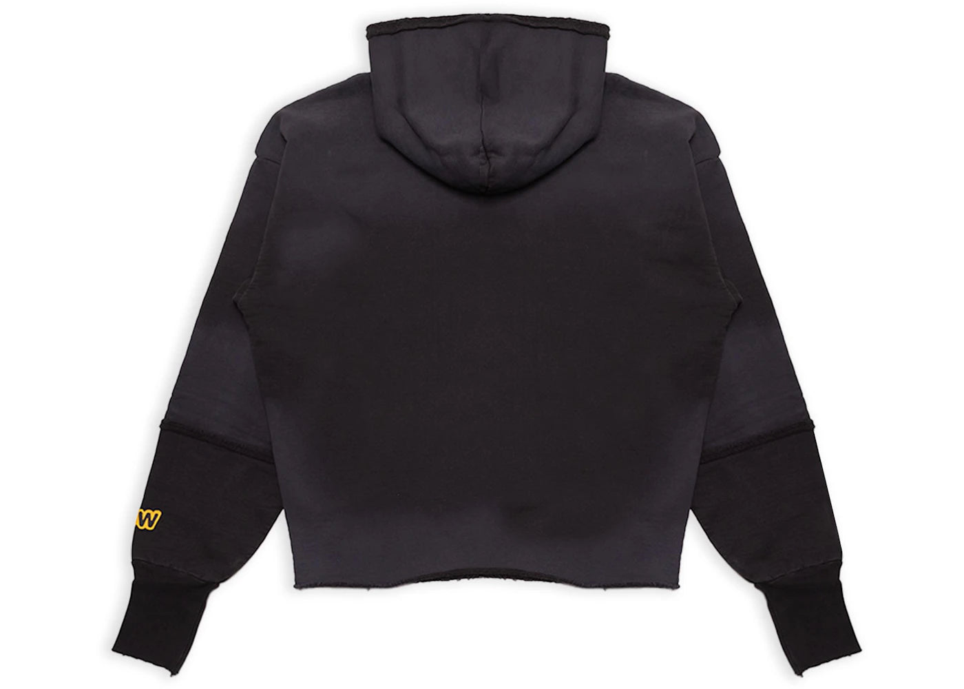 drew house deconstructed mascot hoodie faded black - vue secondaire B