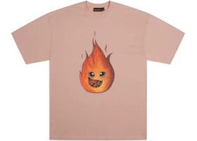 drew house drew flame ss tee dusty rose - vue 360