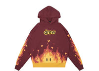 drew house fire hoodie burgundy