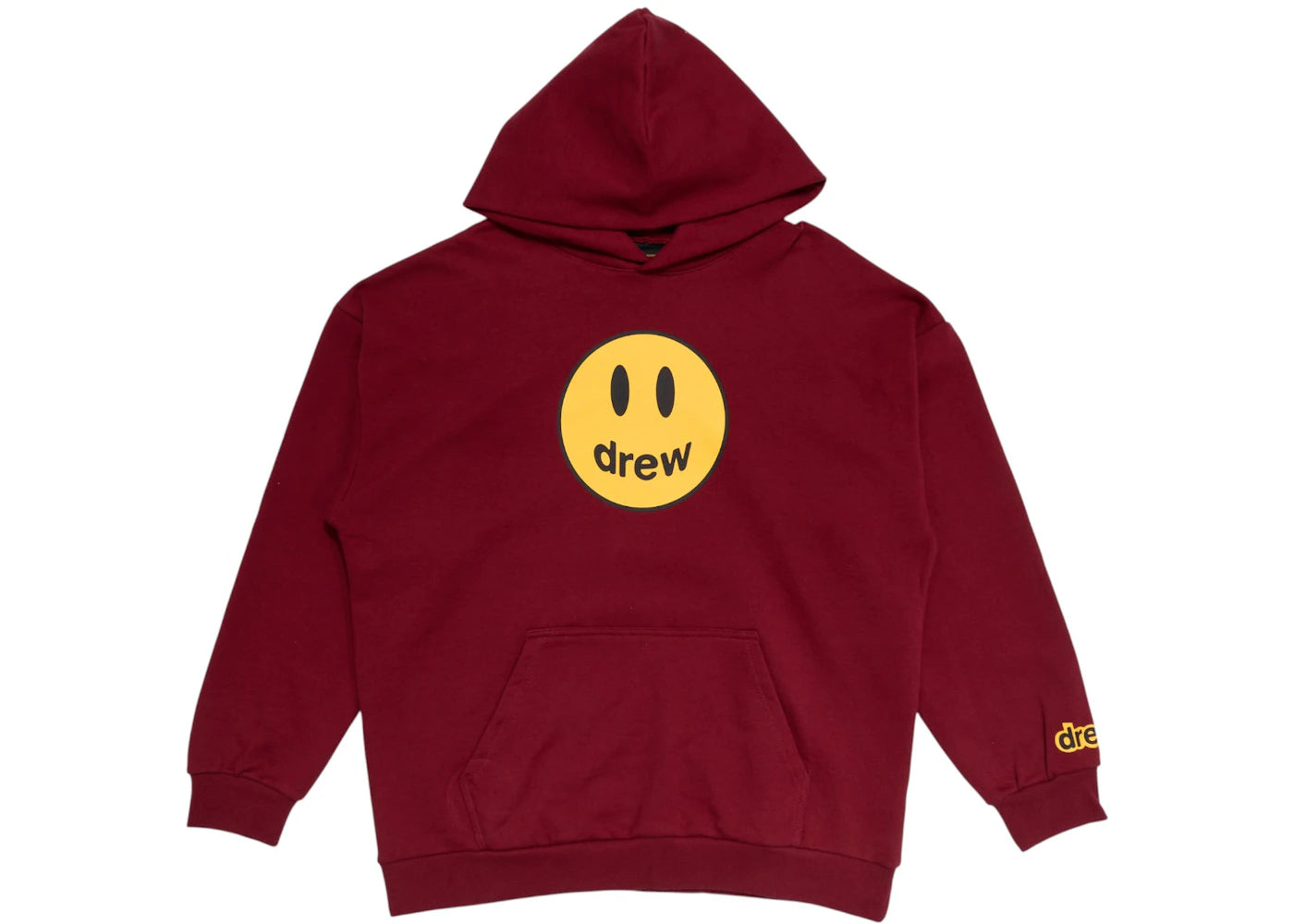drew house mascot oversized oversized hoodie burgundy - vue 360