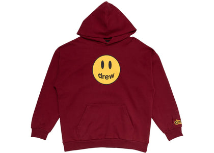 drew house mascot oversized oversized hoodie burgundy - authentic drew house apparel