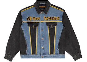 drew house oversized mascot trucker jacket vintage color block - authentic drew house apparel